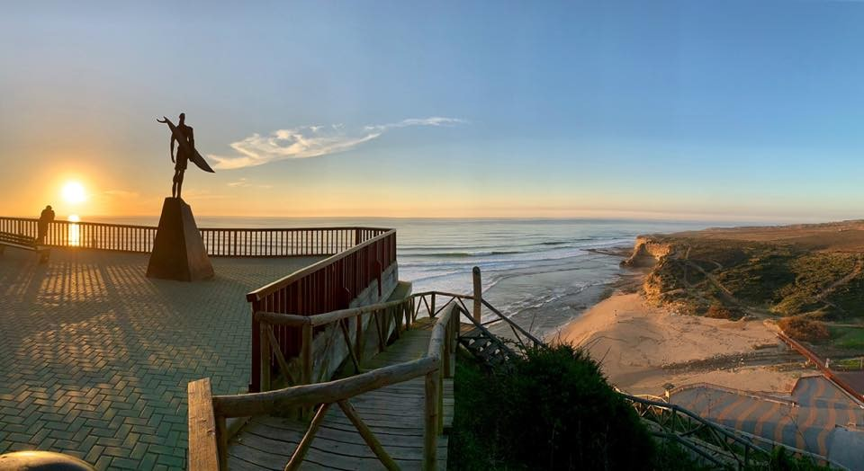 The coast at Ericeira, Portugal, at dusk